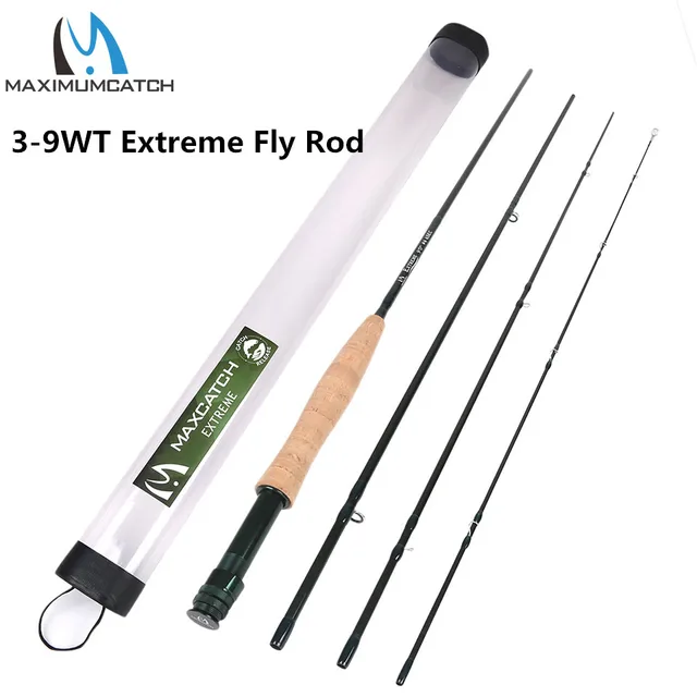 Cheap Maximumcatch Extreme Fly Fishing Rod 3/4/5/6/8weight with IM6 Carbon Blank, Hard Chromed Guides, A cork grip Cheap Maximumcatch Extreme Fly Fishing Rod 3/4/5/6/8weight with IM6 Carbon Blank, Hard Chromed Guides, A cork grip