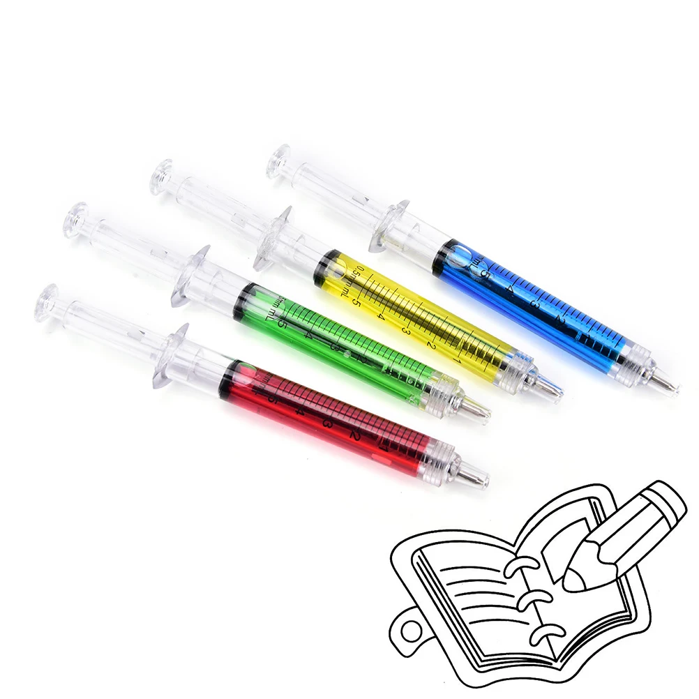 10pcs Needle Ballpoint Pen New Funny Kawaii Nurse Pen Kawaii School Supplies Plastic Syringe Pens Gifts For Teachers Papeleria
