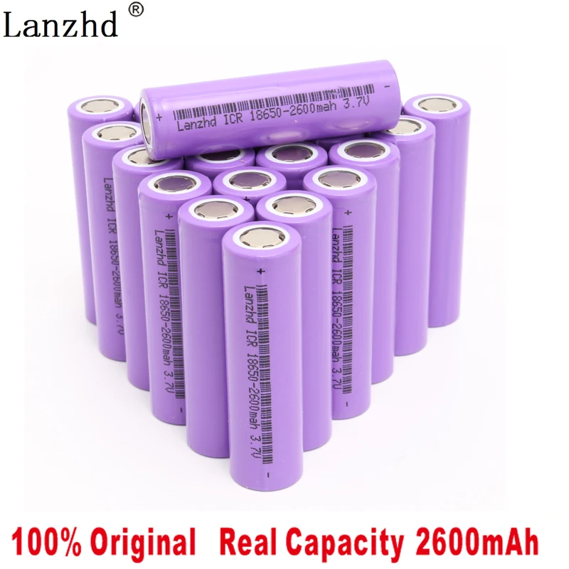 

24pcs/lot 100% Original 3.7V 2600mAh For Samsung 26F Rechargeable 18650 Li-ion Battery Real Capacity ICR18650 Batteries Lanzhd