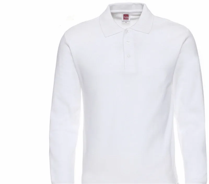 Мужская брендовая рубашка поло, Мужская/Женская хлопковая модная классическая рубашка, осенняя Повседневная рубашка поло с длинным рукавом, мужские рубашки - Цвет: white