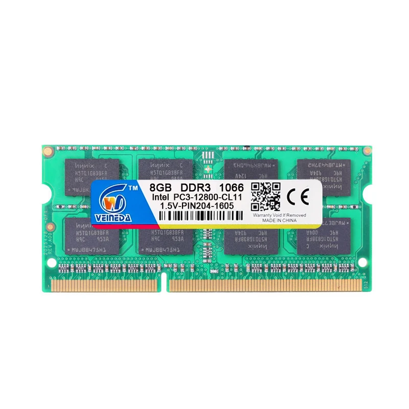 Оперативная память VEINEDA DDR3, 8 ГБ, 1333 МГц, 1600 МГц, PC3-12800, 1,5 в, для Intel, AMD, совместимая память ddr3, оперативная память, без ECC, SODIMM, PC3-12800