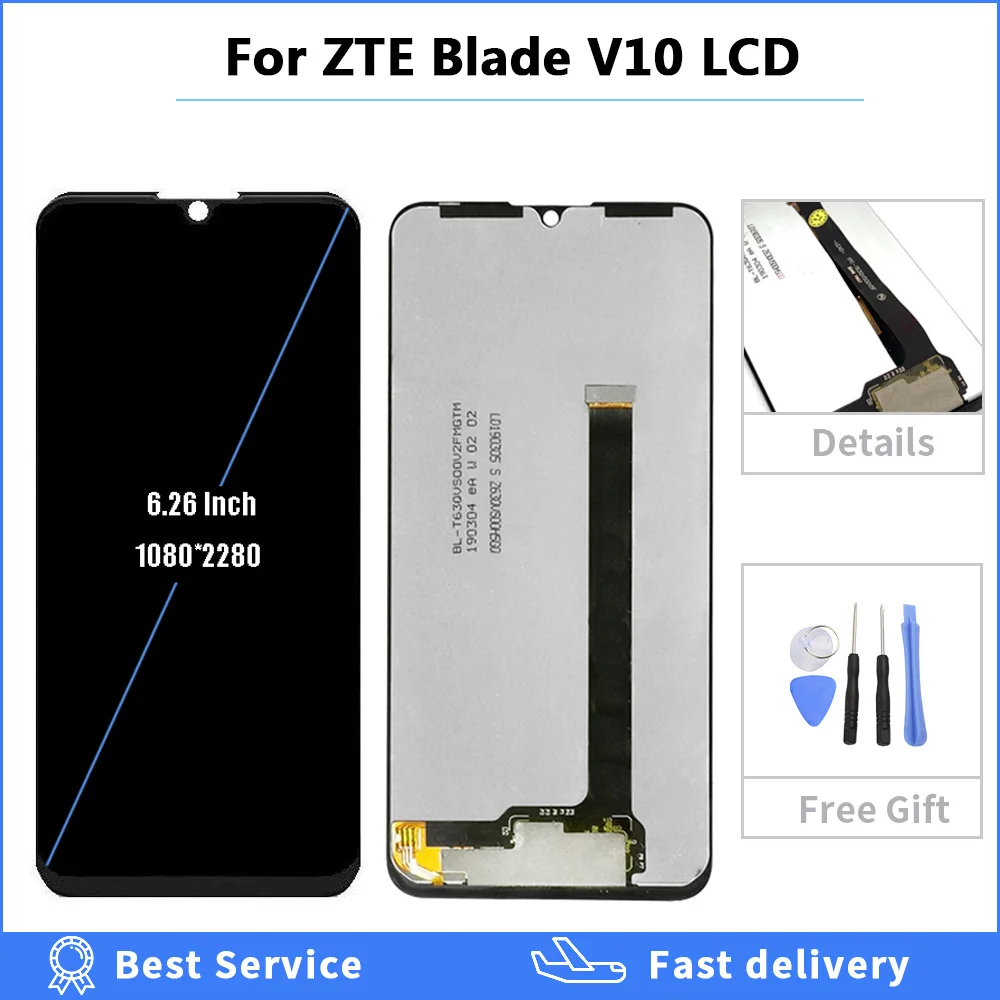 6 26 дюймов OEM для zte Blade V10 V 10 ЖК дисплей Вита сенсорный экран Оцифровка сборка
