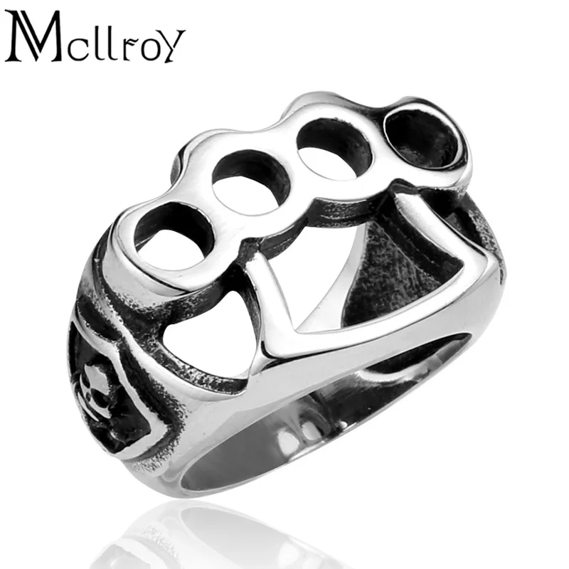 Mcllroy steel ring men Heavy metal band Stainless steel Men Boxing