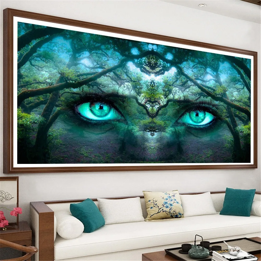 

Fezrgea 5D DIY Diamond Painting Landscape Diamond Embroidery Full Drill Round Picture Rhinestone Diamond Mosaic Decor Home Gift