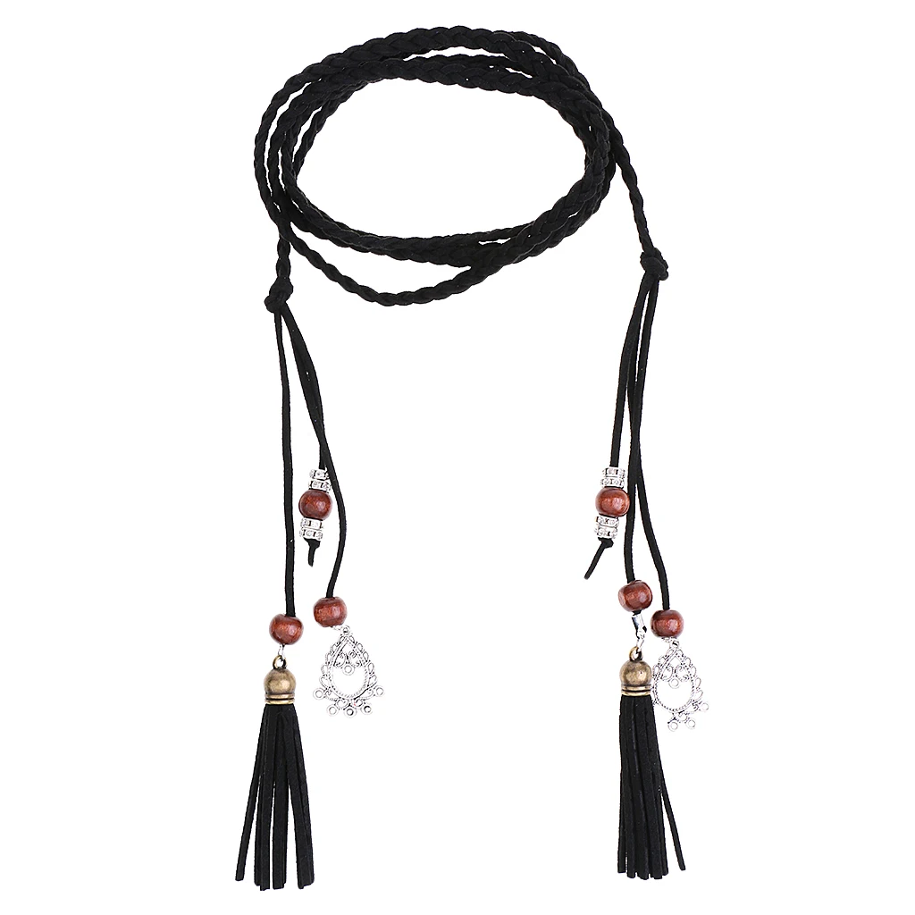 Ladies Women Waist chain 165cm Woven Tassel Waistband Braided Belt Hot Sale Waist Rope Women Decorated Waist Belts