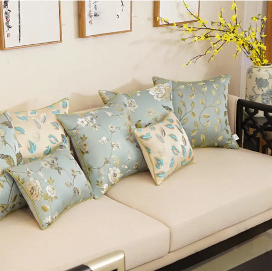 

Retro flower leaf pillow/almofadas case,western vintage comfortable seat back cushion cover 45 50 60,decorative throw pillowcase
