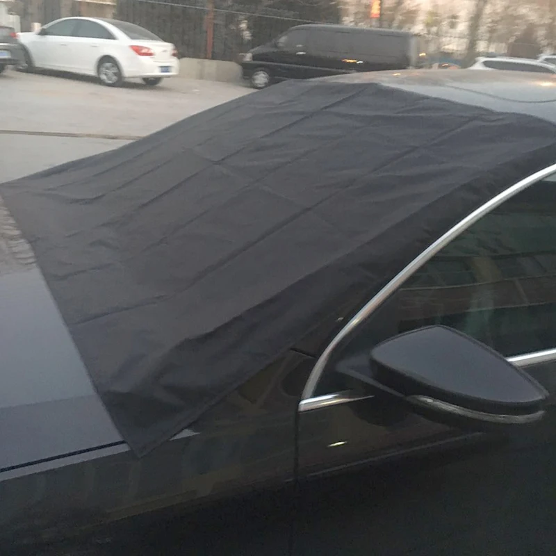 

Car Magnet Windshield Cover Snow Cover Sunshade Ice Snow Frost Protector Windshield Silver Black Cover
