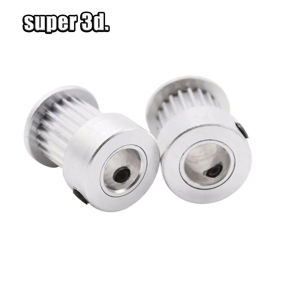 

5 pcs 3D printer GT2 timing pulley 16/20 tooth pulley fit for width 10mm belt