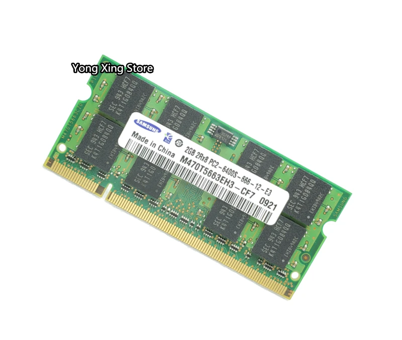  Lifetime warranty samsung DDR2 2GB 800MHz PC2-6400S DDR 2 2G notebook memory Laptop RAM Original 20