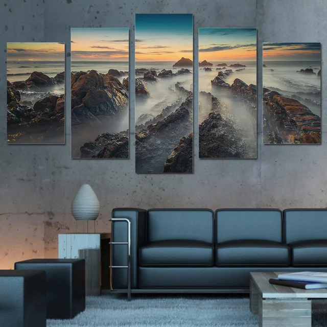 Canvas Art Wall Pictures Frame Home Decor 5 Panel Hd Printed Poster Canvas Art Wall Pictures Frame Home Decor 5 Panel Hd Printed Poster Mountain Seas Of Clouds