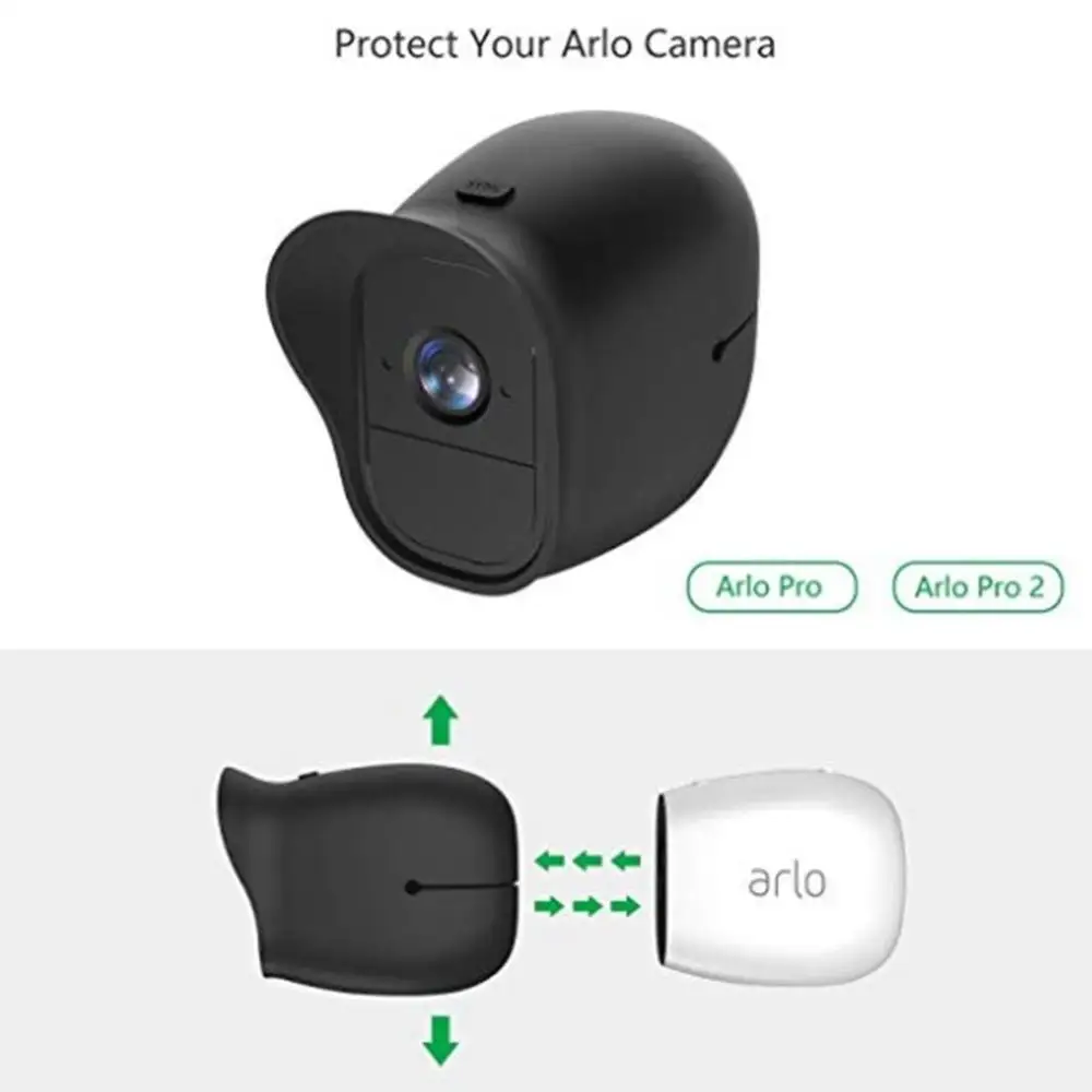 3 чехла для Arlo Pro и Arlo Pro 2 Беспроводная смарт-камера безопасности, водонепроницаемая и УФ-стойкая, Идеальная совместимость(черный