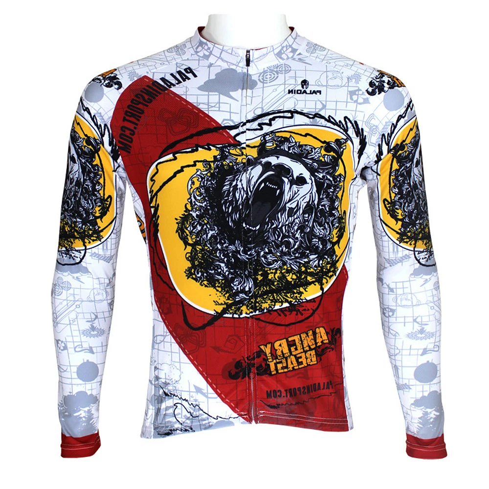 

ILPALADINO Autumn Mens Cycling Long Sleeve Spring Mens Full Zipper Cycling Clothing Jerseys Male Breathable Cycling Clothes