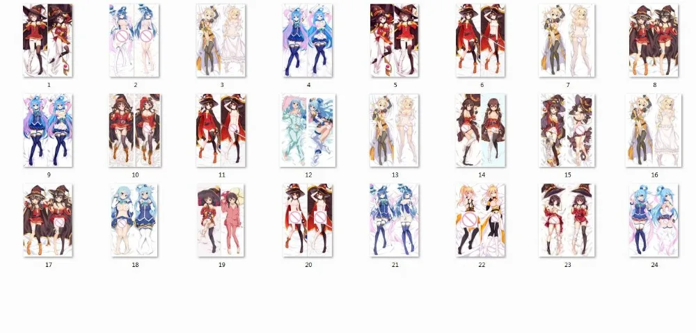 50/×150cm AMOLEY Pkiooi Anime Konosuba Body Pillowcase Megumin Cosplay Body Pillow Cover