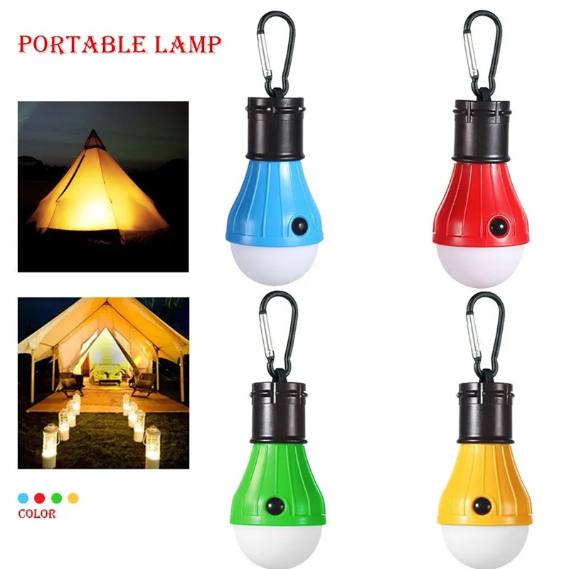 

Mini Portable Lantern Tent Light LED Bulb Emergency Lamp Waterproof Hanging Hook Flashlight For Camping 4 Colors Use 3*AAA