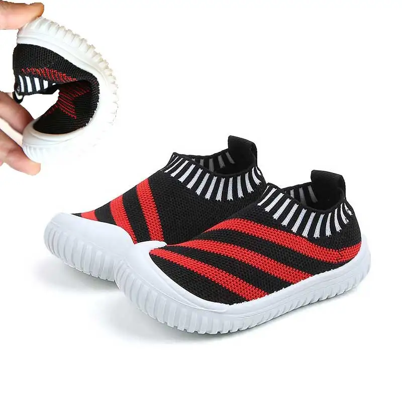 

Kids Shoes Knit Girls 2019 Fashion Striped Socks Comfortable Boys Sport Breathable Sock Shoe Children Student Casual Shoes #27