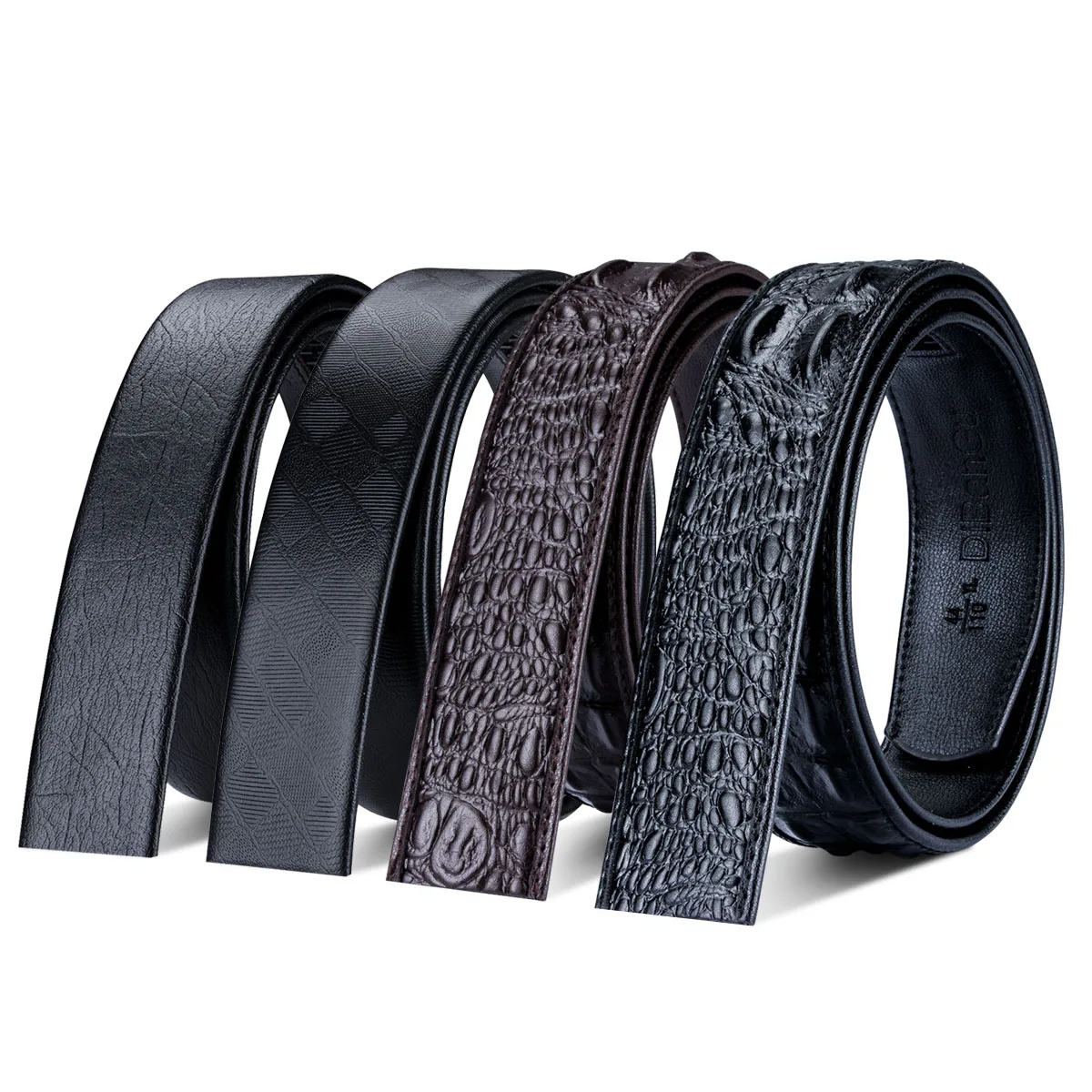 Top Quality Cowhide Genuine Leather Belt No Buckle Business Automatic ...