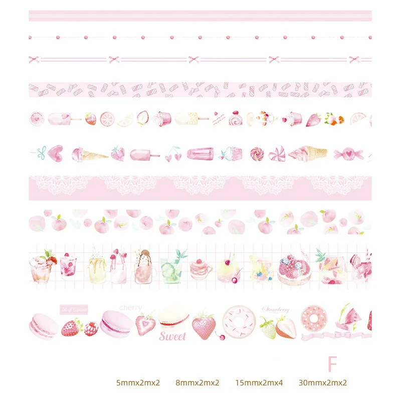 Г-н Бумага 10 шт./кор. 8 видов конструкций Розовый вишня в цвету "фламинго" Пуля журнала лента Washi Скрапбукинг клейкой ленты, подарки для детей - Цвет: F