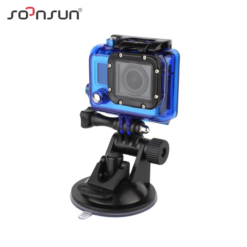 Автомобильный мини держатель SOONSUN на присоске с винтом для GoPro Hero 7 6 5 4 3 2018 SJCAM Xiaomi Yi