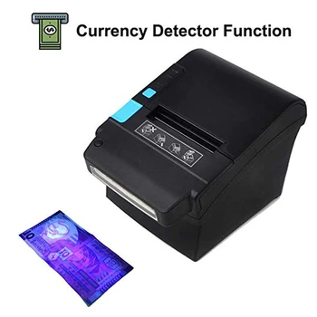 

ISSYZONEPOS Thermal Receipt Printer 80mm Currency Identify Detector Printer Cashier Ticket Queue POS Printer Supermarket Grocery