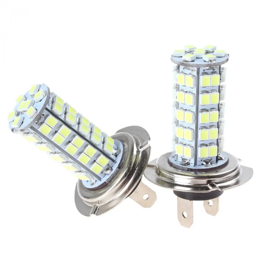 

2pcs/Set H7 12V Universal Car Auto Fog Light Lamp Durable 68 SMD LED Xenon White Bulbs