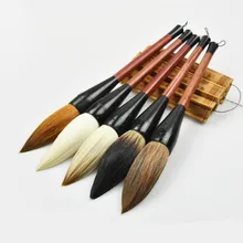 Отличное качество Китайский ручка-кисть для каллиграфии шерстяные ласка волос большой Щетка в форме Хоппер кисть для китайской живописи ручка куплеты