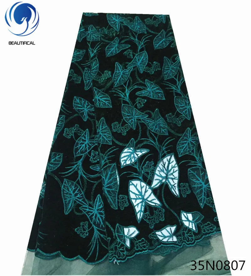 

Beautifical velvet lace fabric flannel lace fabrics latest 2018 nigerian lace fabrics for lady dress hot products 5yards 35N08