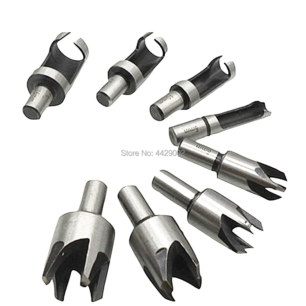 

8pcs Wood Plug Cutter Standard Plug Cutters Four-Tooth Chamfered Cutters Chamfered Cutter Tapered Plugs Fill Countersunk Holes
