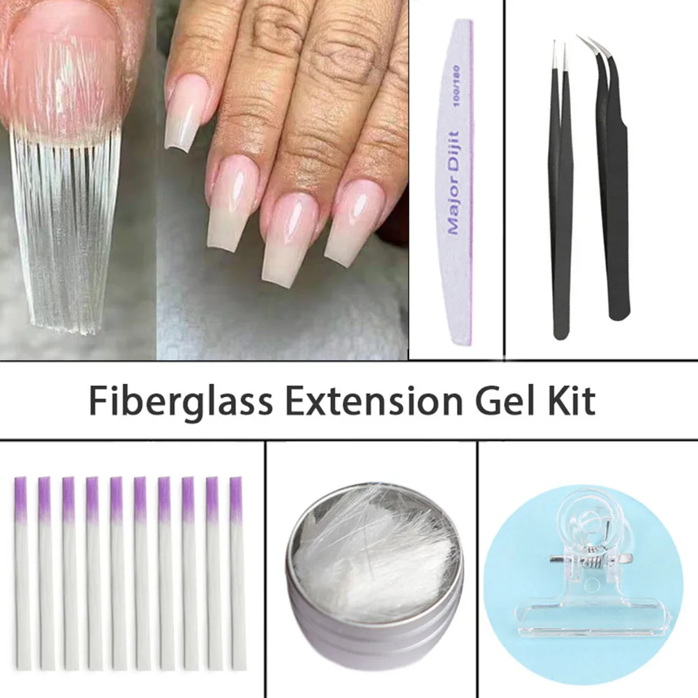 5pcs Fiberglass Nail Extension Glass Fibernails Fiber Nail Silk