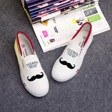New Doodle Graffiti Women’s Shoes Spring Summer 2016 Breathable Slip On Canvas Espadrilles Women Loafers