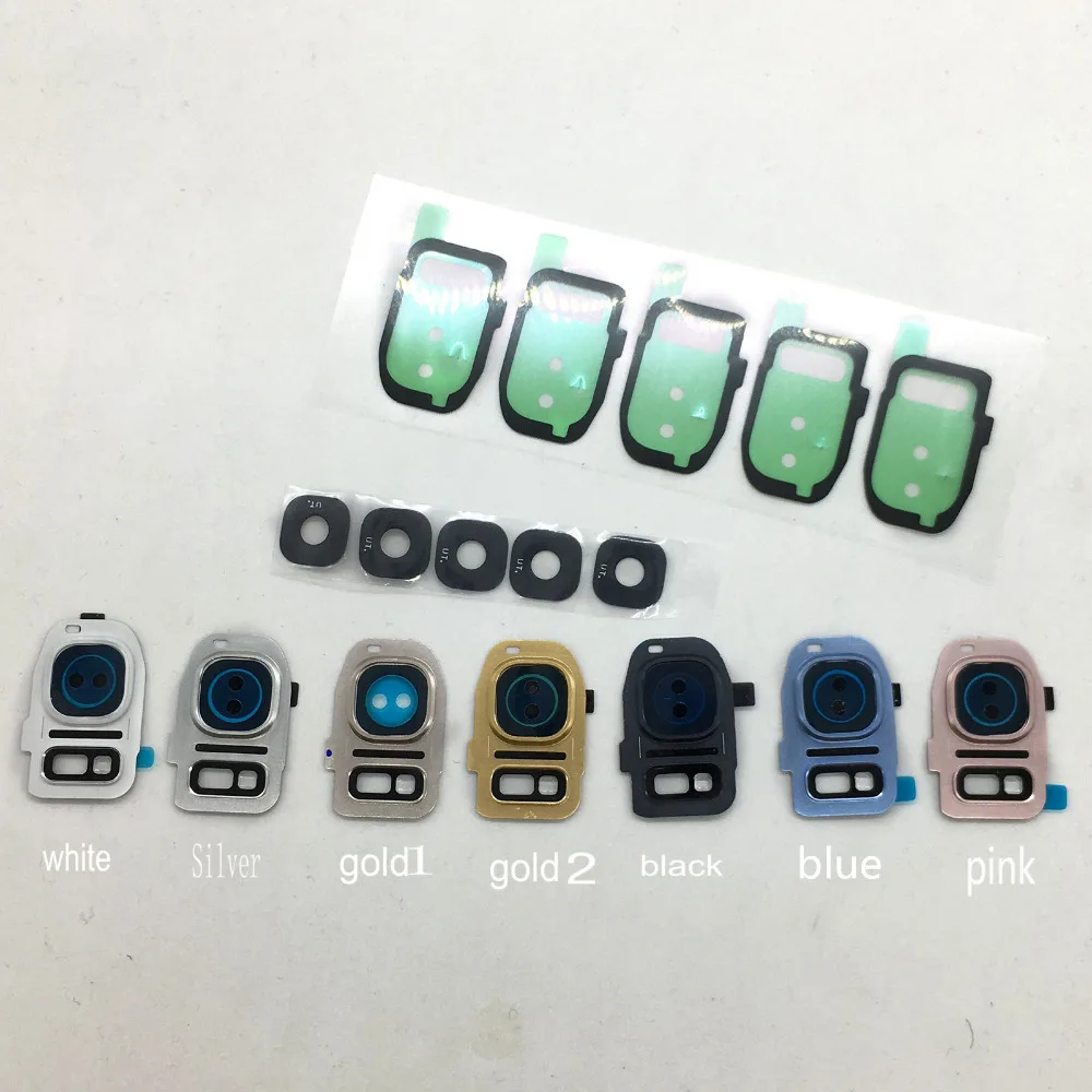 

BINYEAE 1PCS Rear Camera Glass Lens Cover Flash+Bracket Pad Adhesive for Samsung Galaxy GS7 Edge G935F G935FD G935A G935P G935T