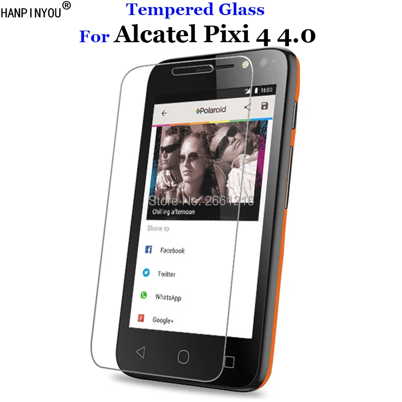

For Alcatel Pixi4 4.0 Tempered Glass 9H 2.5D Premium Screen Protector Film For Alcatel One Touch Pixi 4 4.0 4034D 4034E 4.0"