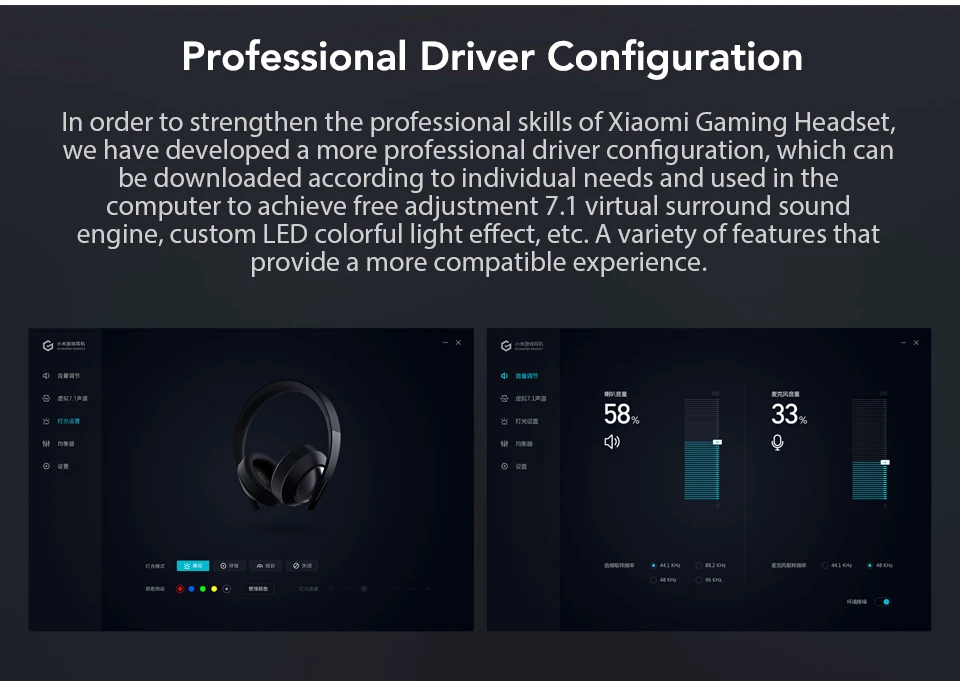 Xiaomi Gaming Headset 7.1 Surround Sound Grephene LED Headphone With Double Mic Noise Reduction Heavy Bass Stereo for PC (9)