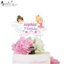 Балерина торт Топпер балет тема торт Топпер вечерние поставки дети день рождения украшения детский душ индивидуальный заказ