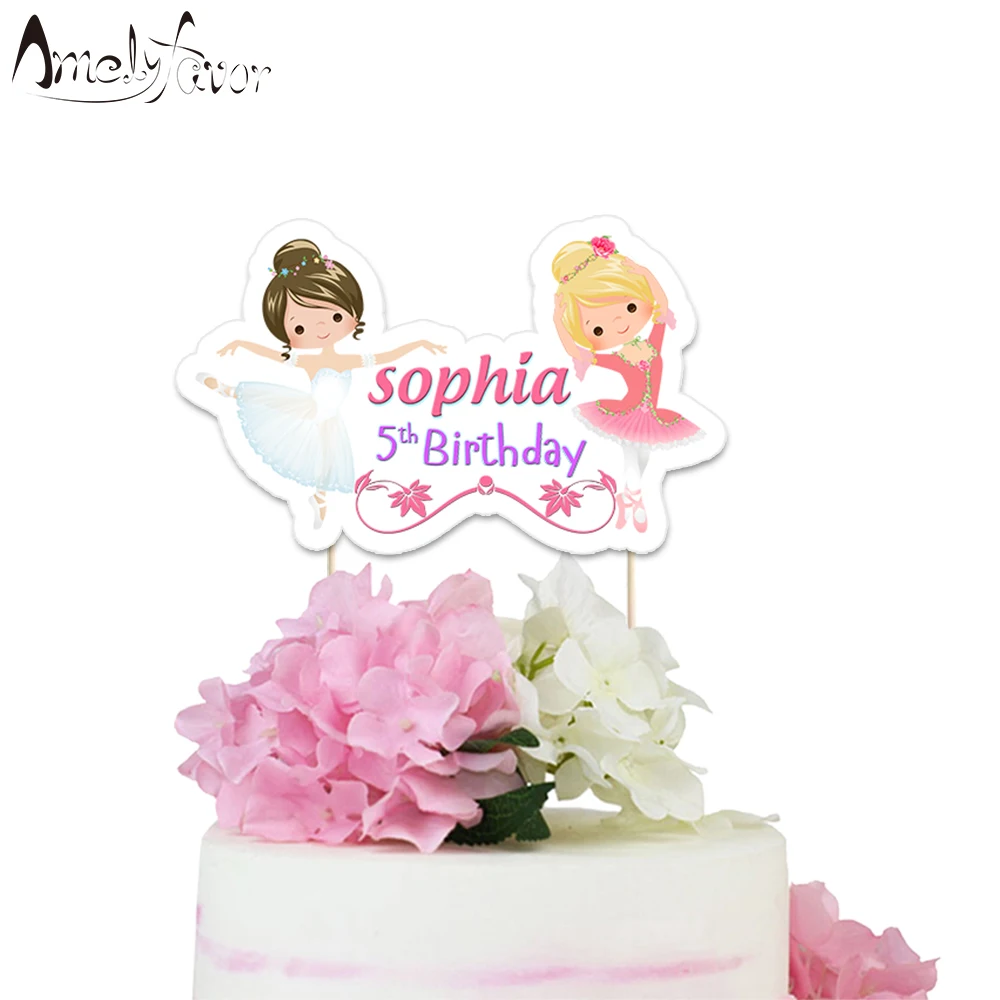 Ballerina Puncak Kue Ballet Theme Puncak Kue Perlengkapan Pesta Anak Anak Pesta Ulang Tahun Baby Shower Custom Made Perlengkapan Dekorasi Cake Aliexpress