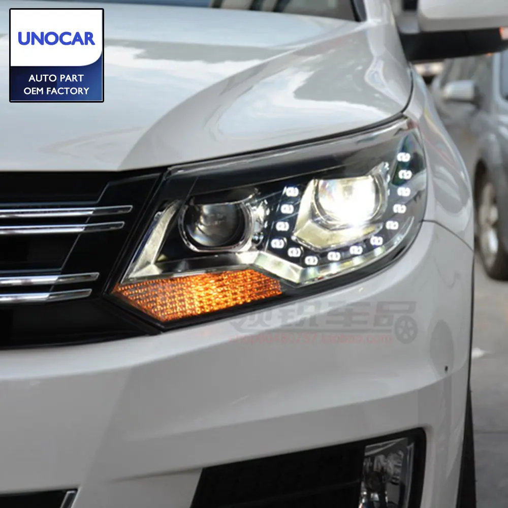 For VW Tiguan Headlights 20112014 New Tiguan LED Headlight LED DRL Bi