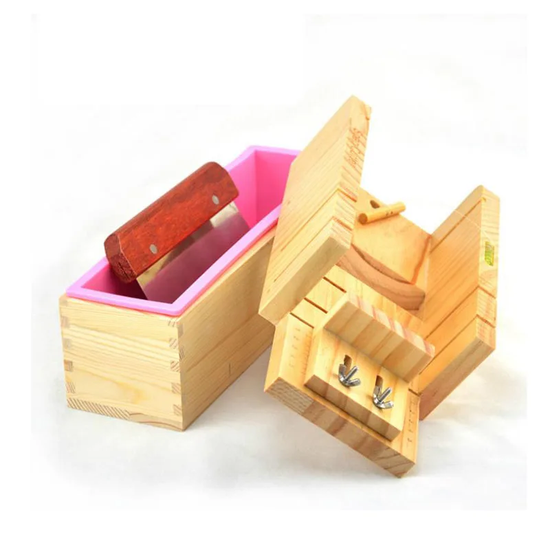 

Handmade soap cutter ,silicone soap molds ,Wood soap cutting machine 3 pcs per set