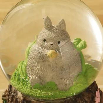 

Creative Zakka cartoon dragon cat crystal ball music box of snow lantern waterball octave student couple gifts