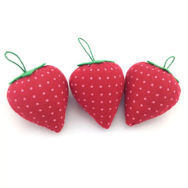 

3Pcs Strawberry Pin Cushion Pincushion Needle Holder Organizer Crafts Sewing Storage Tool Accessory Handcraft DIY Helpful Kit