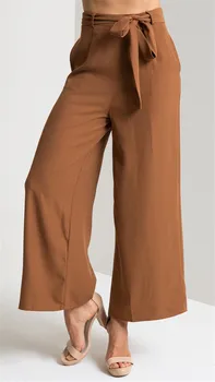 

Palazzo Pants Polyester Pantalon Mujer Pants Women Rushed Real Mid Lace 2020 Free Shipping Loose Waist Large Feet Sexy Nine