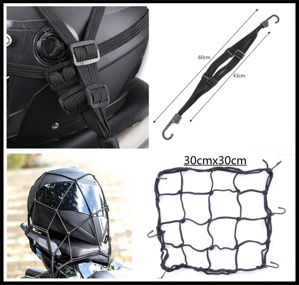 

Motorcycle accessories mesh hook storage luggage cargo helmet net for HONDA CBR250R VFR 1200 F ST 1300 Black SpiRit NC750 S X