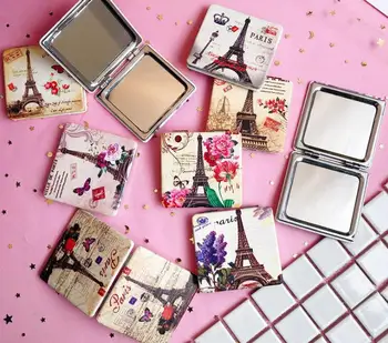 

1pcs Fashion Women Mini Pocket Makeup Mirror Creative Cosmetic Compact Mirrors Tower designs