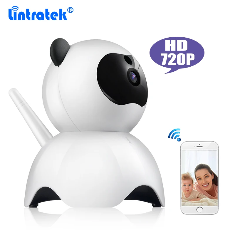 

720P HD Wireless Security Panda IP Camera with Night Vision Ethernet Port Home Security 1.0 Megapixel Resolution WiFi IP Camera