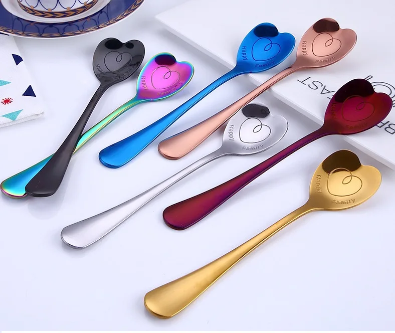 (35pcs) Colorful Stainless Coffee Spoon Dessert Spoon Dinner Spoonsin Spoons from Home & Garden