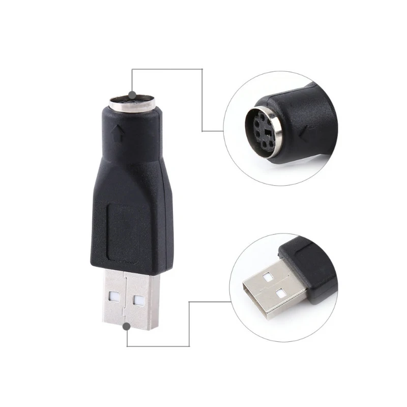 

Kebidu USB Adapter Converter Male to PS/2 Female Keyboard connector For PC to Sony PlayStation2 ps2 Keyboard Mouse for Game