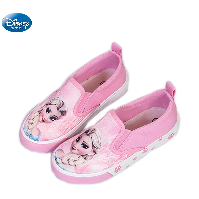 

Disney frozen Children Casual Shoes Spring and autumn elsa and Anna princess cartoon Elastic canvas shoes Europe size 25-36