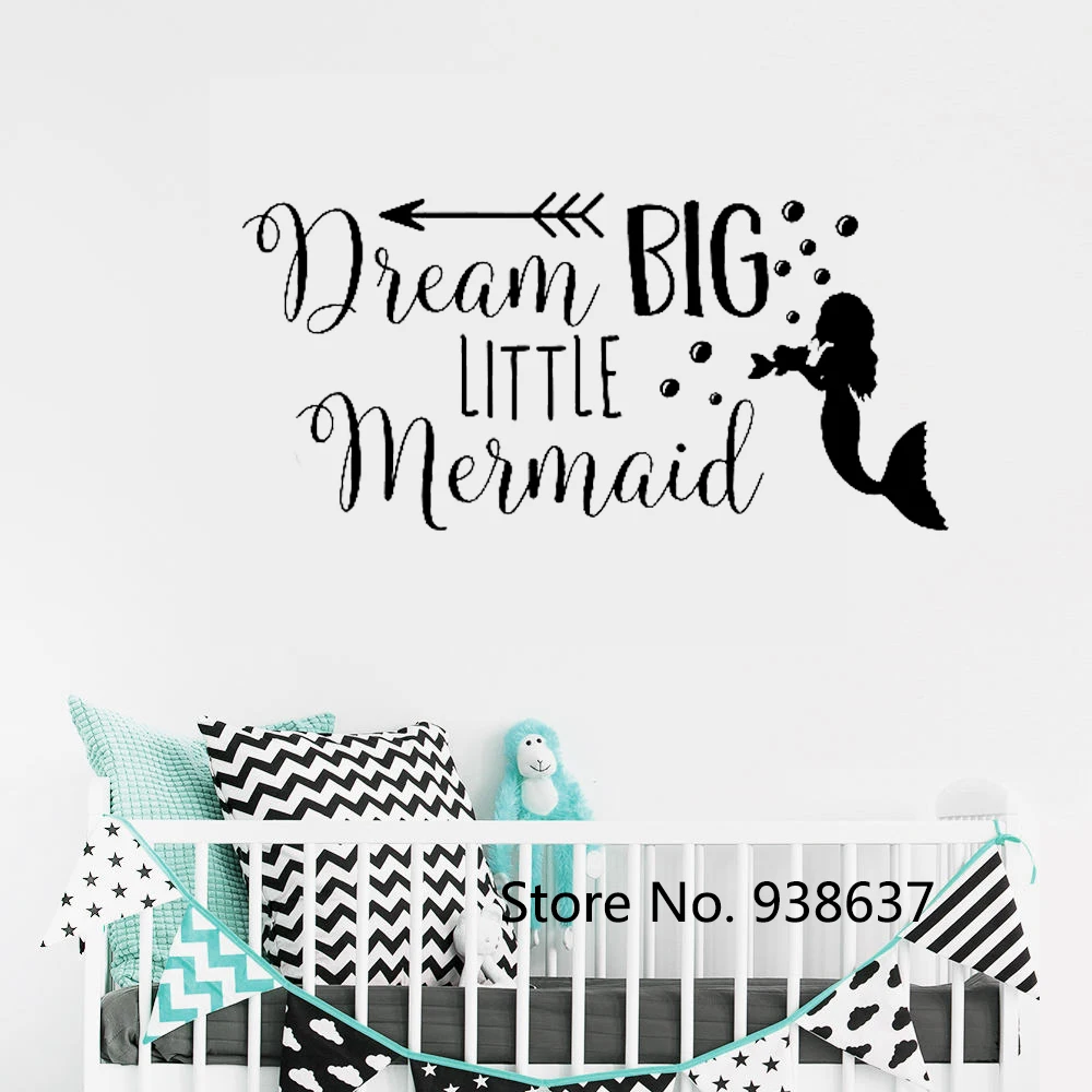 Dream Big Little Mermaid A3 Digital Download Wall Art