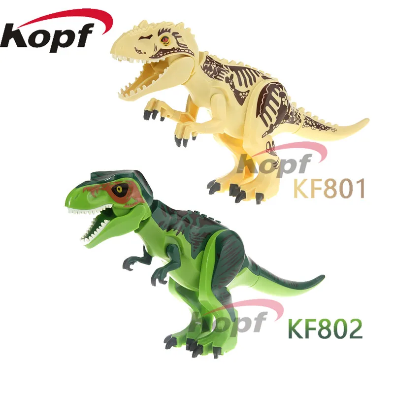 

KF801 KF802 Building Blocks Tyrannosaurus Rex Dinosaur Action Set Model Bricks Figures Collection Toys For Children Gift
