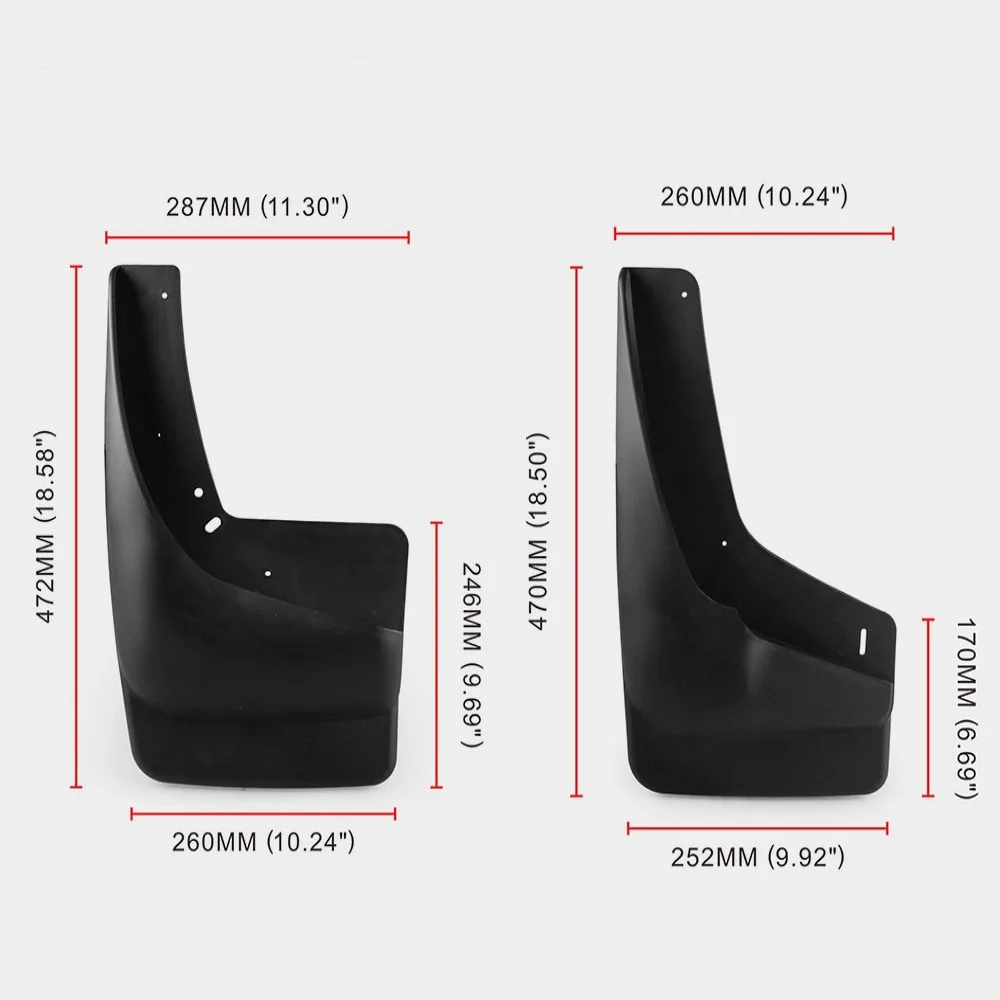 Front Rear Splash Mud Splash Guards (3)