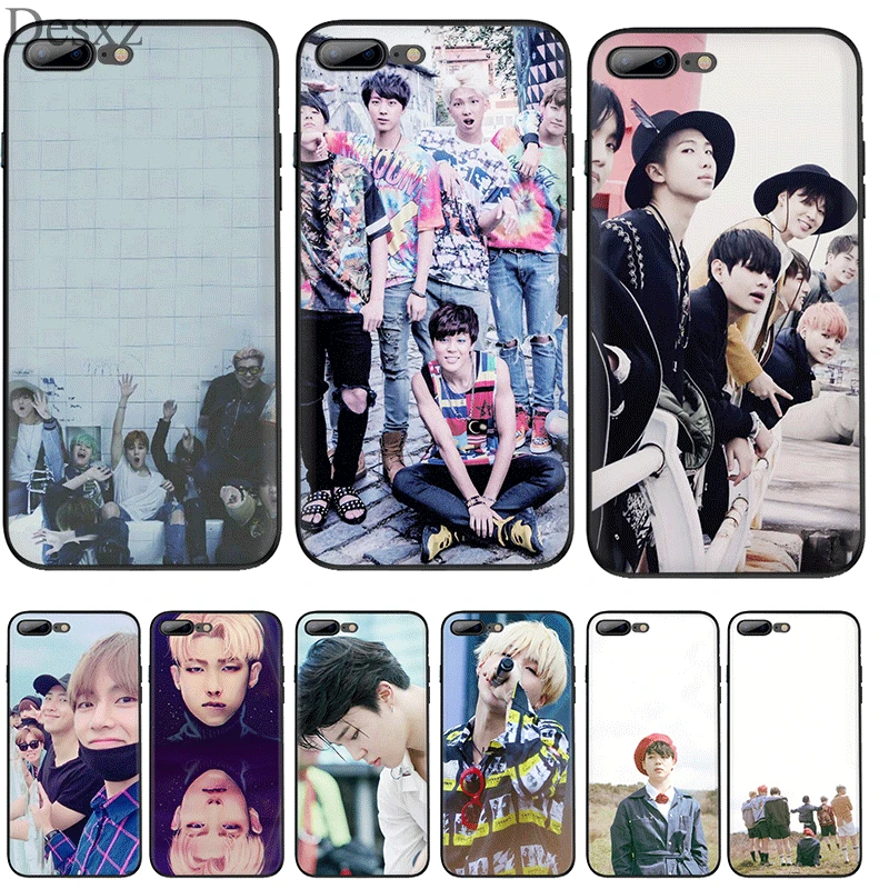 

Cell Phone Case Silicone TPU for iPhone 7 8 6 6s Plus iPhone 11 Pro X XS Max XR 5 5s SE Cover Kpop Bangtan Boys Shell