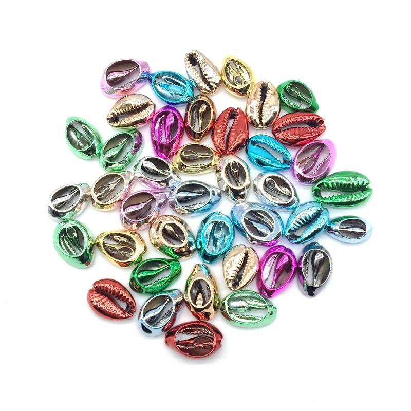 

Natural Sea Shell Beads Slice Color Plated Coating Mixed For DIY Jewelry Making Supplies Accessories 15-20 mm